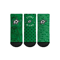 Toddler Rock Em Socks Dallas Stars #1 Fan 3-Pack Crew Socks Set