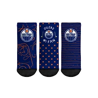 Toddler Rock Em Socks Edmonton Oilers #1 Fan 3-Pack Crew Socks Set