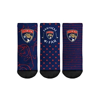 Toddler Rock Em Socks Florida Panthers #1 Fan 3-Pack Crew Socks Set