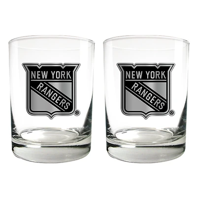 New York Rangers 15oz. Legacy Rocks Glass Set