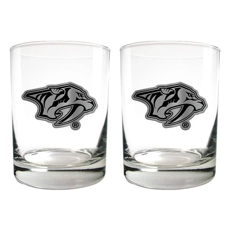 Nashville Predators 15oz. Legacy Rocks Glass Set