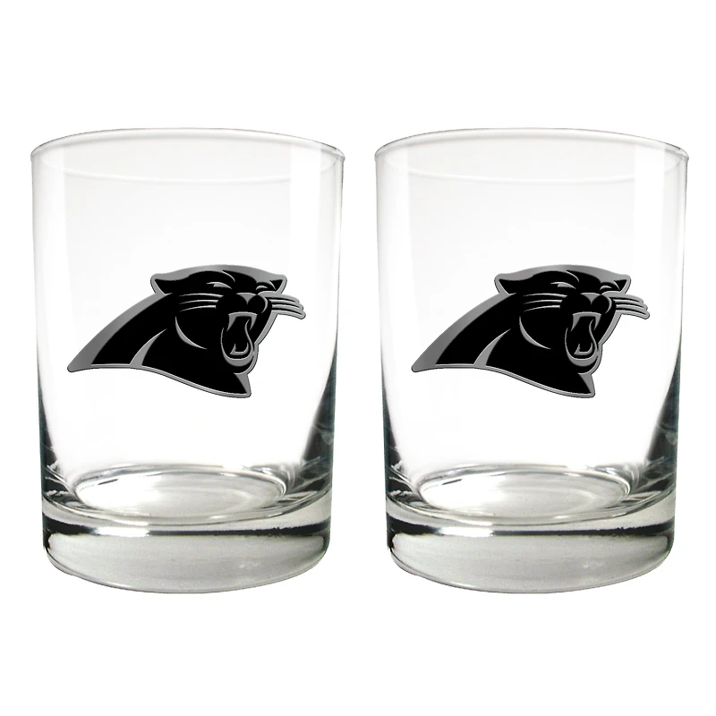 Carolina Panthers 15oz. Legacy Rocks Glass Set