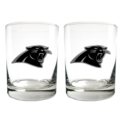 Carolina Panthers 15oz. Legacy Rocks Glass Set