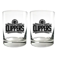 LA Clippers 15oz. Legacy Rocks Glass Set