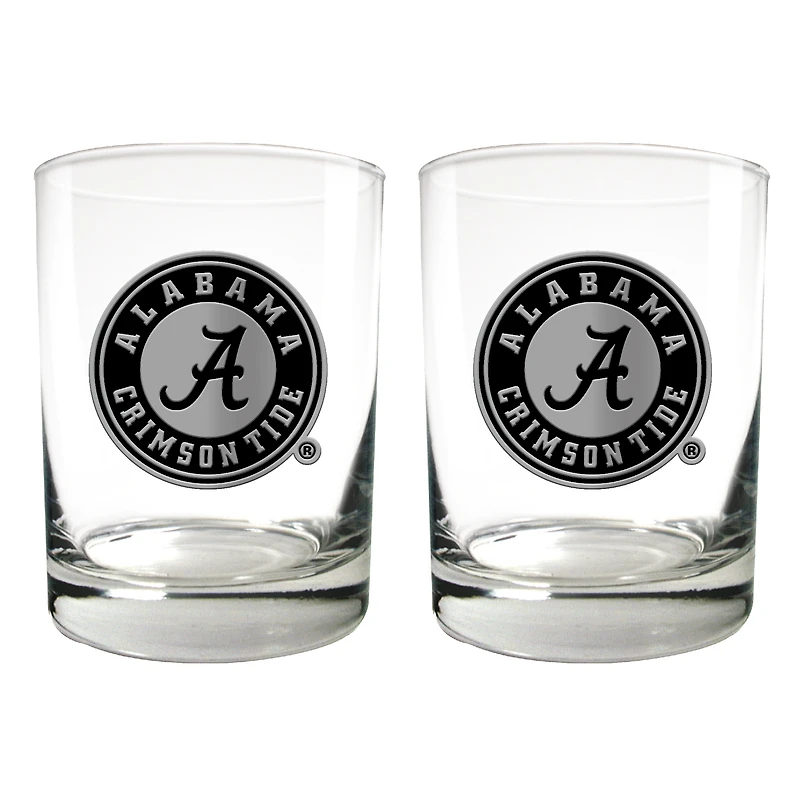 Alabama Crimson Tide 15oz. Legacy Rocks Glass Set