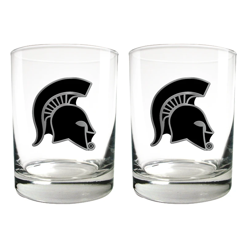 Michigan State Spartans 15oz. Legacy Rocks Glass Set