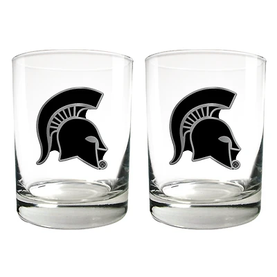 Michigan State Spartans 15oz. Legacy Rocks Glass Set