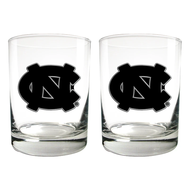 North Carolina Tar Heels 15oz. Legacy Rocks Glass Set