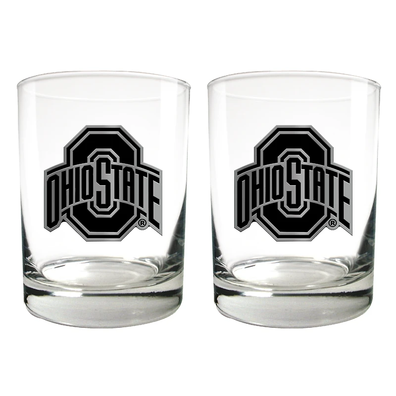 Ohio State Buckeyes 15oz. Legacy Rocks Glass Set