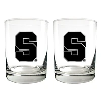 Syracuse Orange 15oz. Legacy Rocks Glass Set