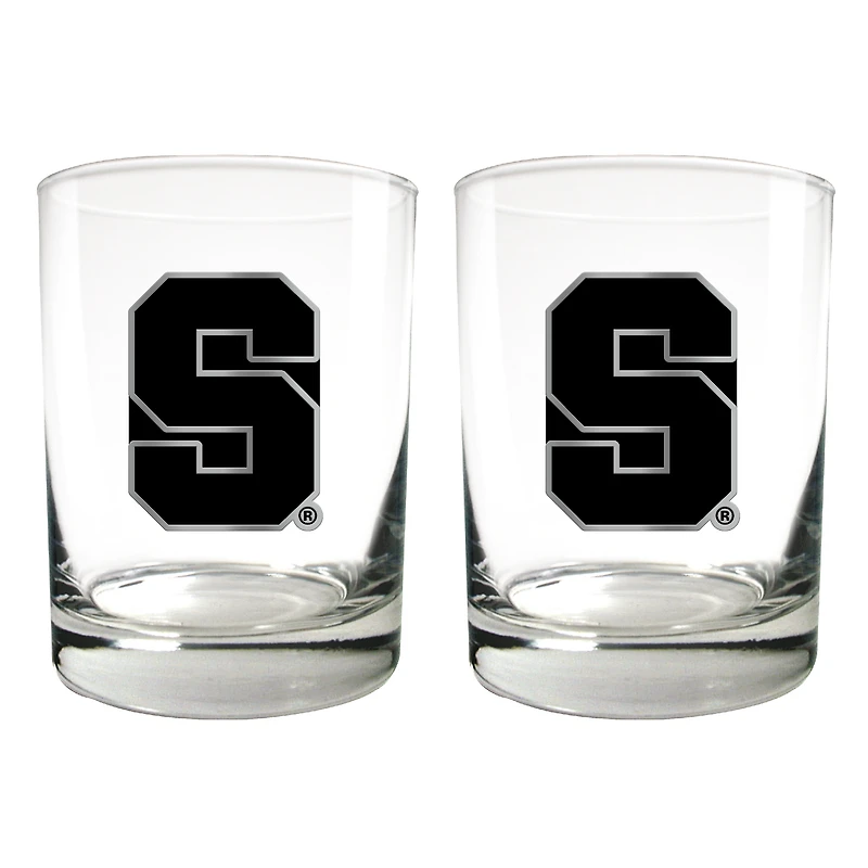 Syracuse Orange 15oz. Legacy Rocks Glass Set