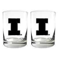 Illinois Fighting Illini 15oz. Legacy Rocks Glass Set