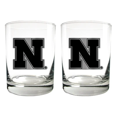 Nebraska Huskers 15oz. Legacy Rocks Glass Set