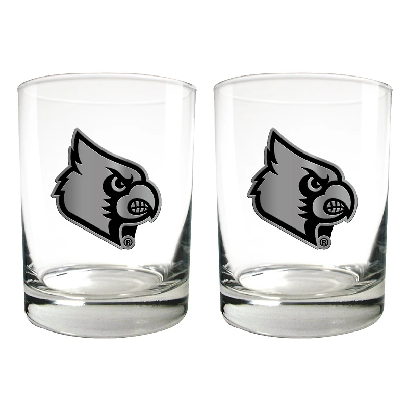 Louisville Cardinals 15oz. Legacy Rocks Glass Set