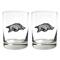 Arkansas Razorbacks 15oz. Legacy Rocks Glass Set
