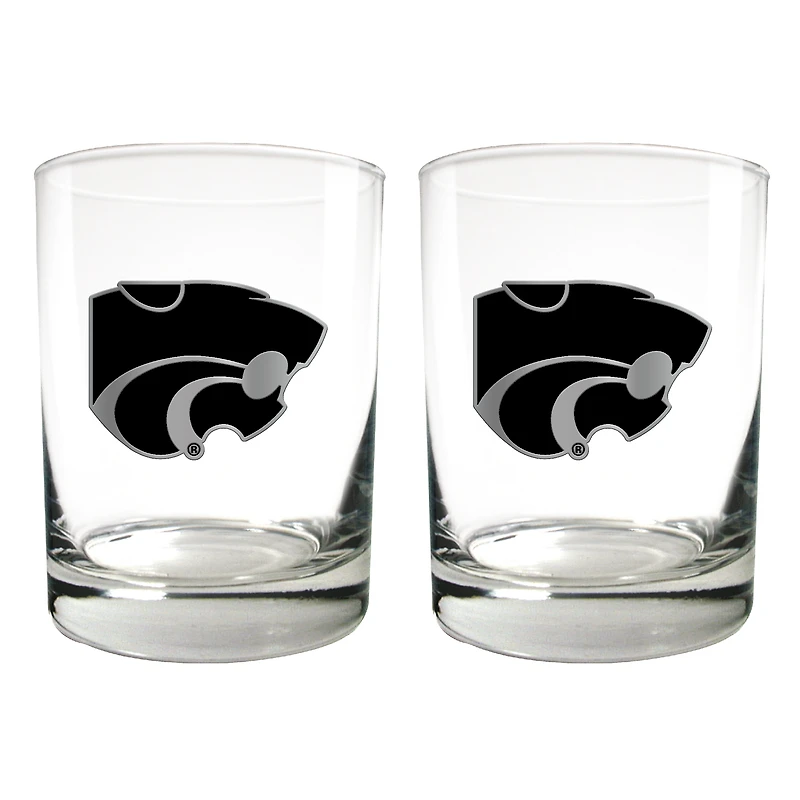 Kansas State Wildcats 15oz. Legacy Rocks Glass Set