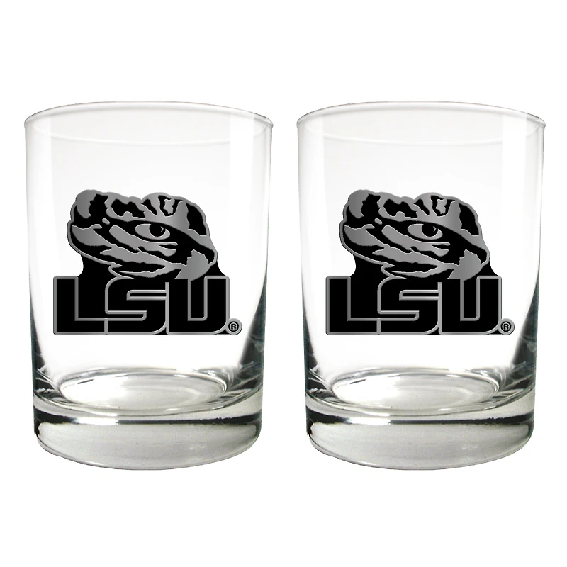 LSU Tigers 15oz. Legacy Rocks Glass Set