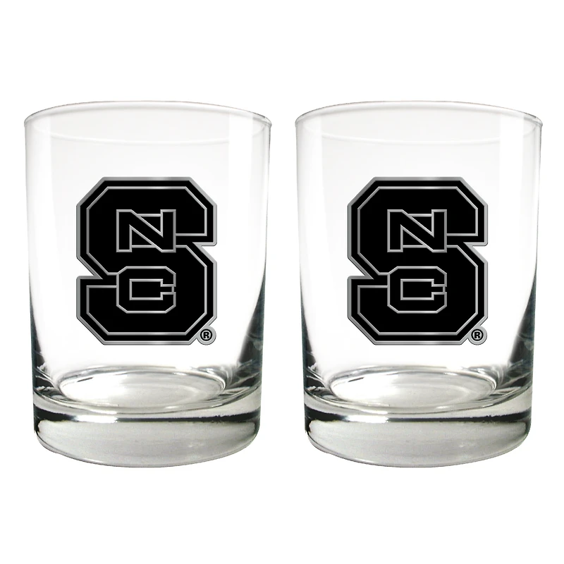 NC State Wolfpack 15oz. Legacy Rocks Glass Set