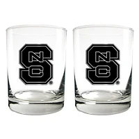 NC State Wolfpack 15oz. Legacy Rocks Glass Set