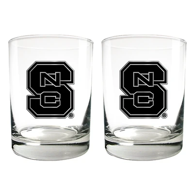 NC State Wolfpack 15oz. Legacy Rocks Glass Set