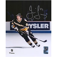 Jaromir Jagr Pittsburgh Penguins Autographed 8" x 10" Black Jersey Skating Photograph