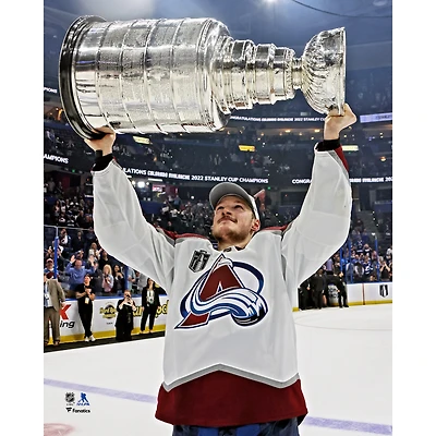 Cale Makar Colorado Avalanche Unsigned 2022 Stanley Cup Champions Raising Cup Photograph