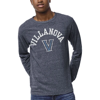 Men's League Collegiate Wear Heathered Navy Villanova Wildcats Victory Falls Long Sleeve T-Shirt