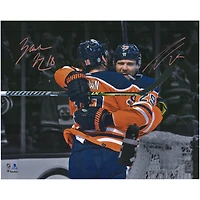 Zach Hyman & Leon Draisaitl Edmonton Oilers Multi-Signed 16" x 20" Photograph - Signed in Orange