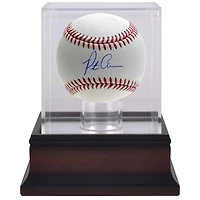 Pete Alonso New York Mets Autographed Baseball & Mahogany Baseball Display Case