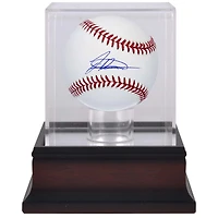Jasson Dominguez New York Yankees Autographed Baseball & Mahogany Baseball Display Case