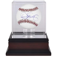 Dennis Eckersley Athletics Autographed Baseball and Mahogany Baseball Display Case