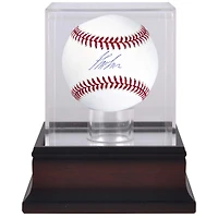 Jordan Lawlar Arizona Diamondbacks Autographed Baseball & Mahogany Baseball Display Case