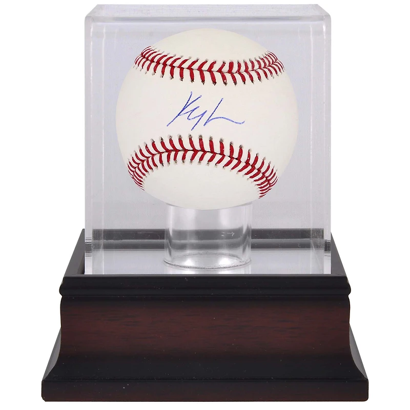 Kyle Lewis Arizona Diamondbacks Autographed Baseball & Mahogany Baseball Display Case