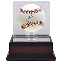 Jeff McNeil New York Mets Autographed Baseball & Mahogany Baseball Display Case