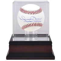 Mariano Rivera New York Yankees Autographed Baseball with "Enter Sandman" Inscription & Mahogany Baseball Display Case