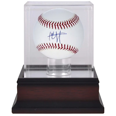 CC Sabathia New York Yankees Autographed Baseball & Mahogany Baseball Display Case