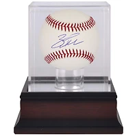 Zack Wheeler Philadelphia Phillies Autographed Baseball & Mahogany Baseball Display Case