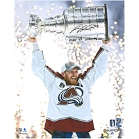 Gabriel Landeskog Colorado Avalanche Autographed 2022 Stanley Cup Champions 16" x 20" Raising Cup Photograph with "2022 SC Champs" Inscription