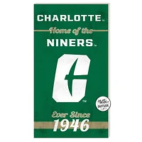 Charlotte 49ers 11'' x 20'' Home Of The Sign