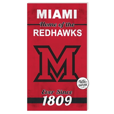 Miami University RedHawks 11'' x 20'' Home Of The Sign