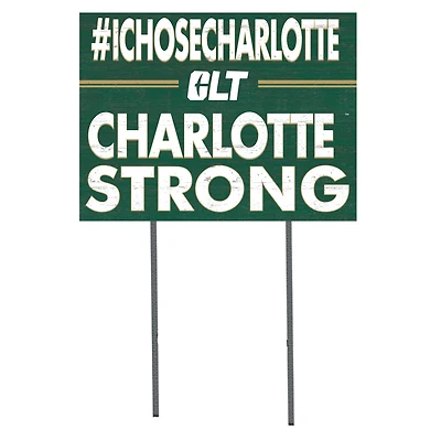 Charlotte 49ers 18'' x 24'' I Chose Lawn Sign