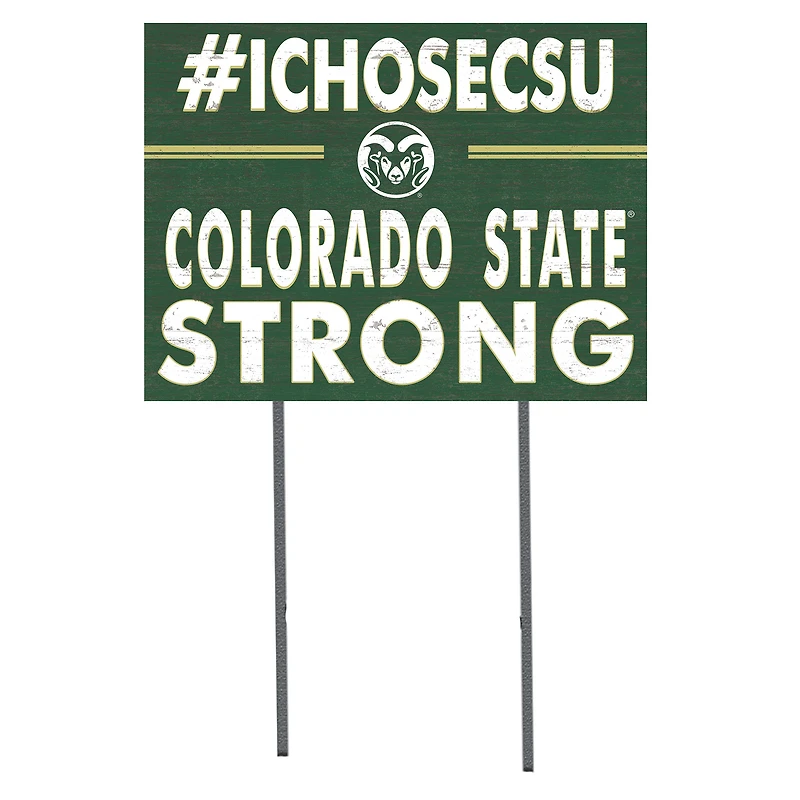 Colorado State Rams 18'' x 24'' I Chose Lawn Sign