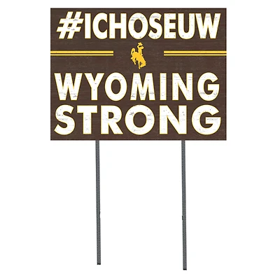 Wyoming Cowboys 18'' x 24'' I Chose Lawn Sign