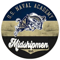 Navy Midshipmen 20'' x 20'' Retro Logo Circle Sign