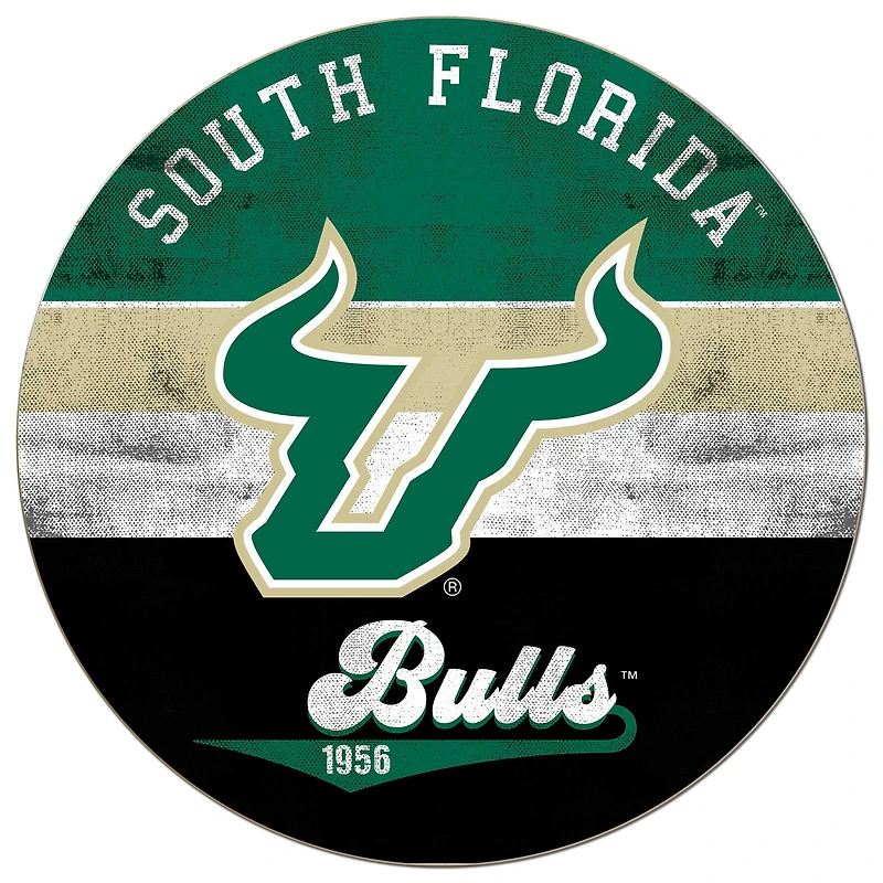 South Florida Bulls 20'' x 20'' Retro Logo Circle Sign