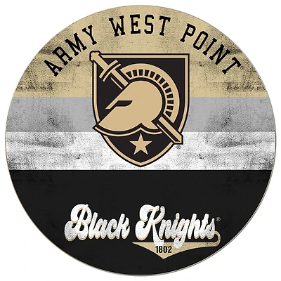 Army Black Knights 20'' x 20'' Retro Logo Circle Sign