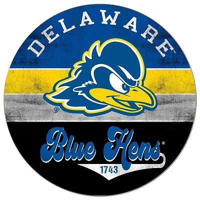 Delaware Fightin' Blue Hens 20'' x 20'' Retro Logo Circle Sign