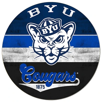 BYU Cougars 20'' x 20'' Retro Logo Circle Sign