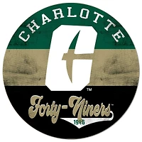 Charlotte 49ers 20'' x 20'' Retro Logo Circle Sign