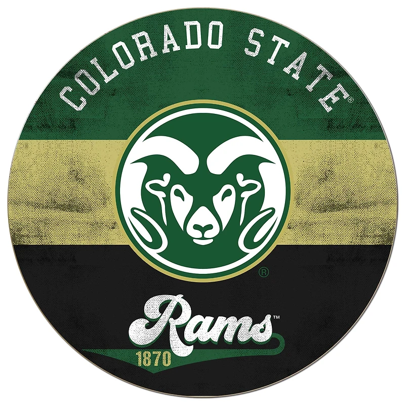 Colorado State Rams 20'' x 20'' Retro Logo Circle Sign